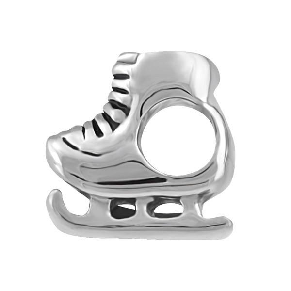 SILVER ICE SKATE BEAD BEA-YAF-0201