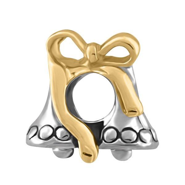 SILVER BELLS WITH RIBBONS BEAD BEA-YAF-0206