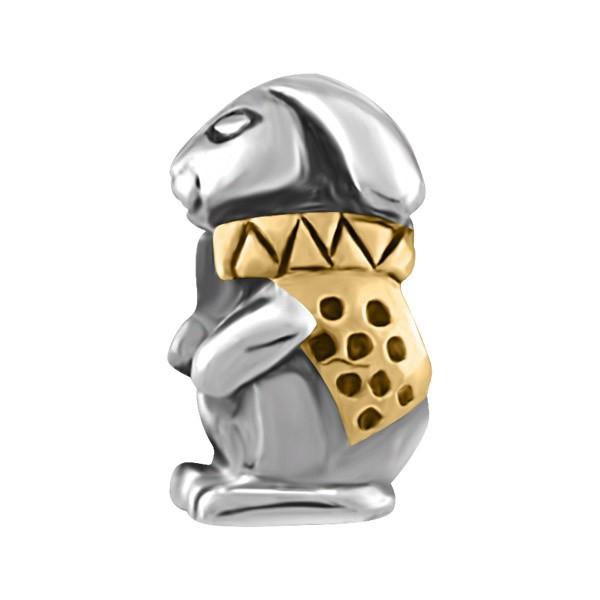 SILVER RABBIT BEAD BEA-YAF-0221