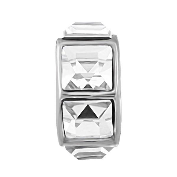 SILER AND CLEAR CRYSTALS BEAD BEA-YAF-0225