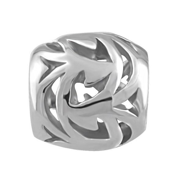 SILVER WAVE BEAD BEA-YAF-0238