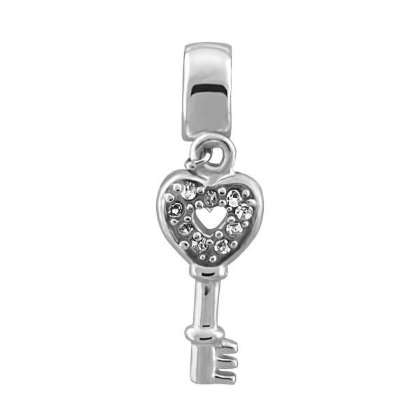 SILVER DANGLING KEY BEAD BEA-YAF-0241