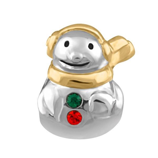 SILVER SNOWMAN BEAD BEA-YAF-0242