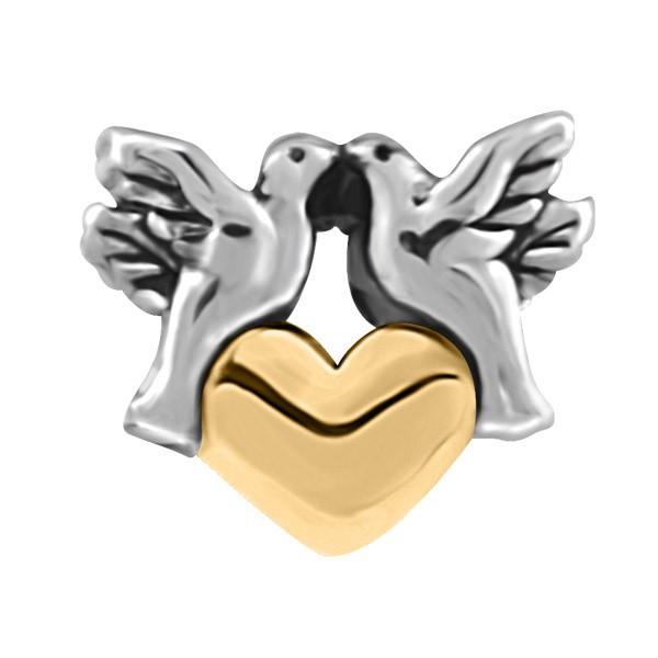 SILVER LOVERBIRDS BEAD BEA-YAF-0246