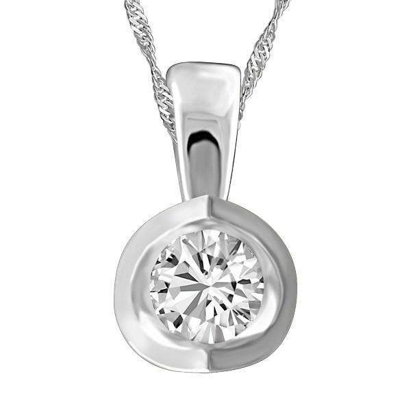 0.15 Carat White Gold Diamond Pendant