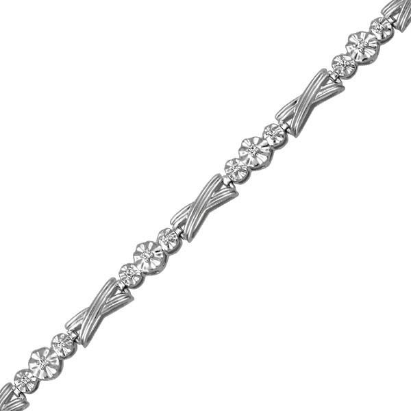 WHITE GOLD DIAMOND BANGLE BRA-DIA-0308