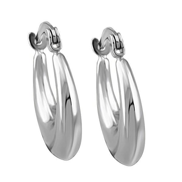 WHITE GOLD HOOP EARRINGS EAR-GLD-3705
