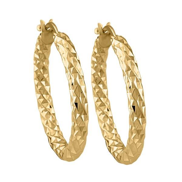 GOLD TWIST HOOP EARRINGS EAR-GLD-3727