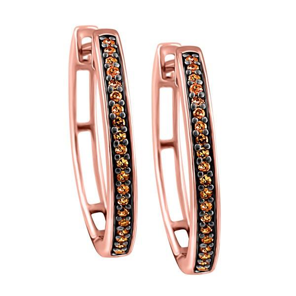 ROSE GOLD CHOCOLATE DIAMOND EARRINGS EAR-DIA-1437
