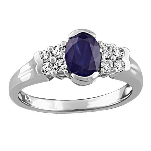 WHITE GOLD DIAMOND AND SAPPHIRE RING RIN-LGM-2671