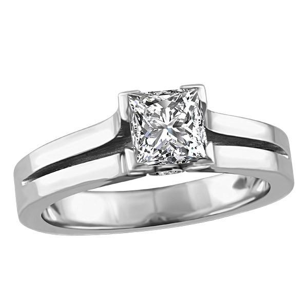 WHITE GOLD CANADIAN DIAMOND ENGAGEMENT RING RIN-LCA-2849