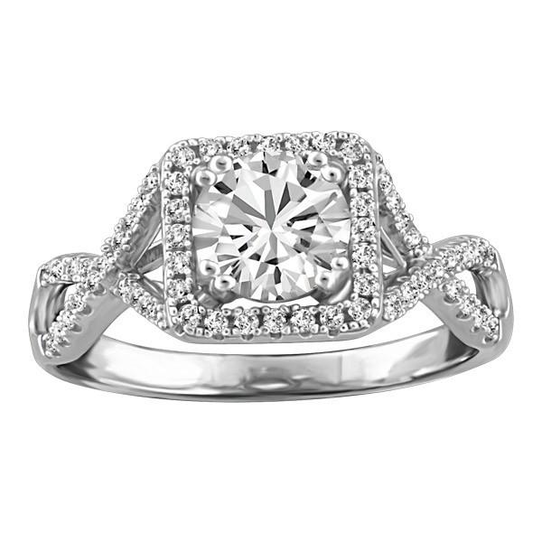CAPTURED HEARTS WHITE GOLD DIAMOND ENGAGEMENT RING RIN-LCA-2850
