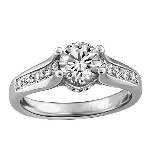 CAPTURED HEARTS WHITE GOLD DIAMOND ENGAGEMENT RING RIN-LCA-2851