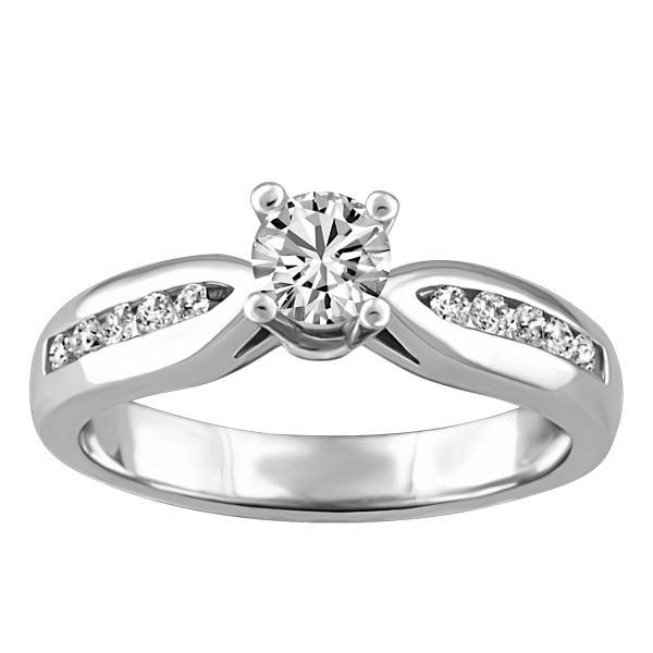CAPTURED HEARTS WHITE GOLD DIAMOND ENGAGEMENT RING RIN-LCA-2858
