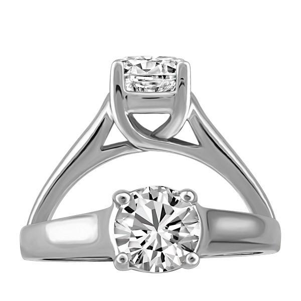 CAPTURED HEARTS WHITE GOLD DIAMOND ENGAGEMENT RING RIN-LCA-2861