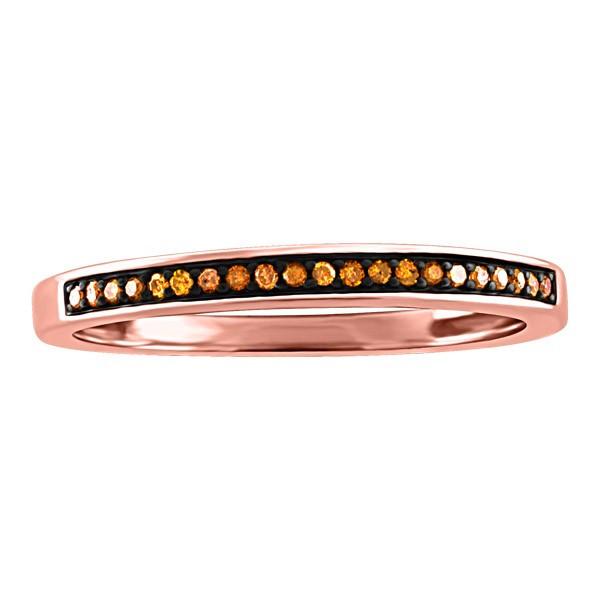 ROSE GOLD STACKABLE BROWN DIAMOND RING RIN-LDI-2182