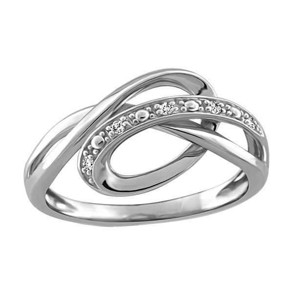 SILVER LADIES DIAMOND RING