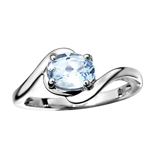 SILVER SKY BLUE TOPAZ RING