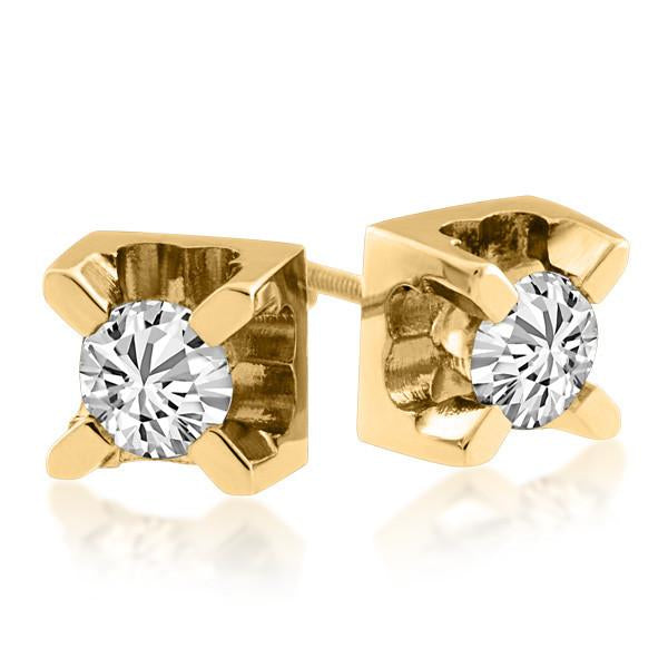 Gold 0.10 Carat Canadian Diamond Stud Earrings