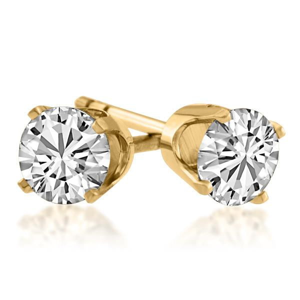 Gold 0.25 Carat Diamond Stud Earrings