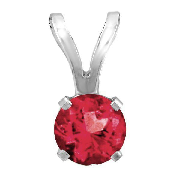 White Gold Ruby Pendant