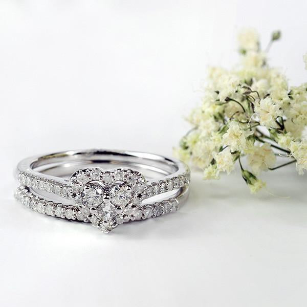 White Gold Diamond Devotion Engagement Set