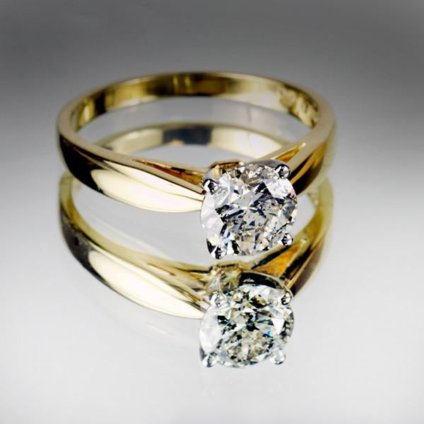 Yellow Gold 1.00 Carat Canadian Diamond Solitaire Ring