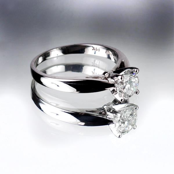 White Gold 1.00 Carat Canadian Diamond Solitaire Ring