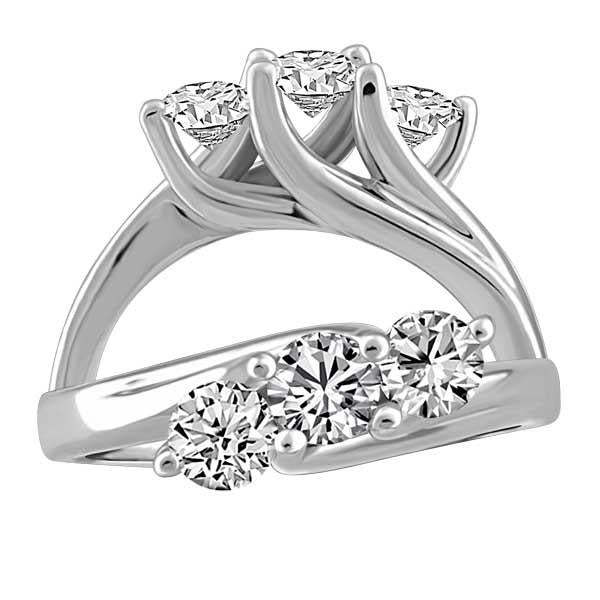 Captured Hearts Canadian Diamond 3 Stone Ring