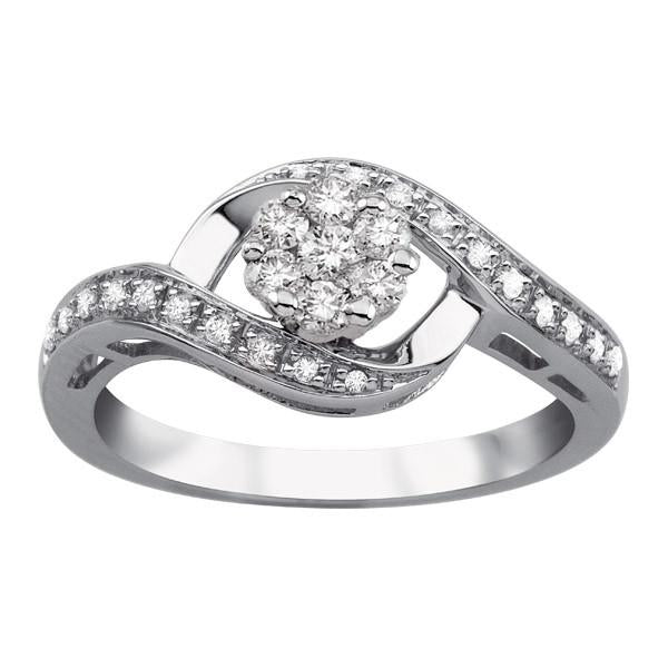 White Gold Diamond Embrace Ring