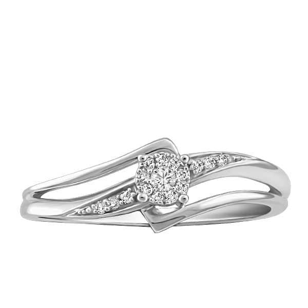 White Gold Ladies Diamond Ring
